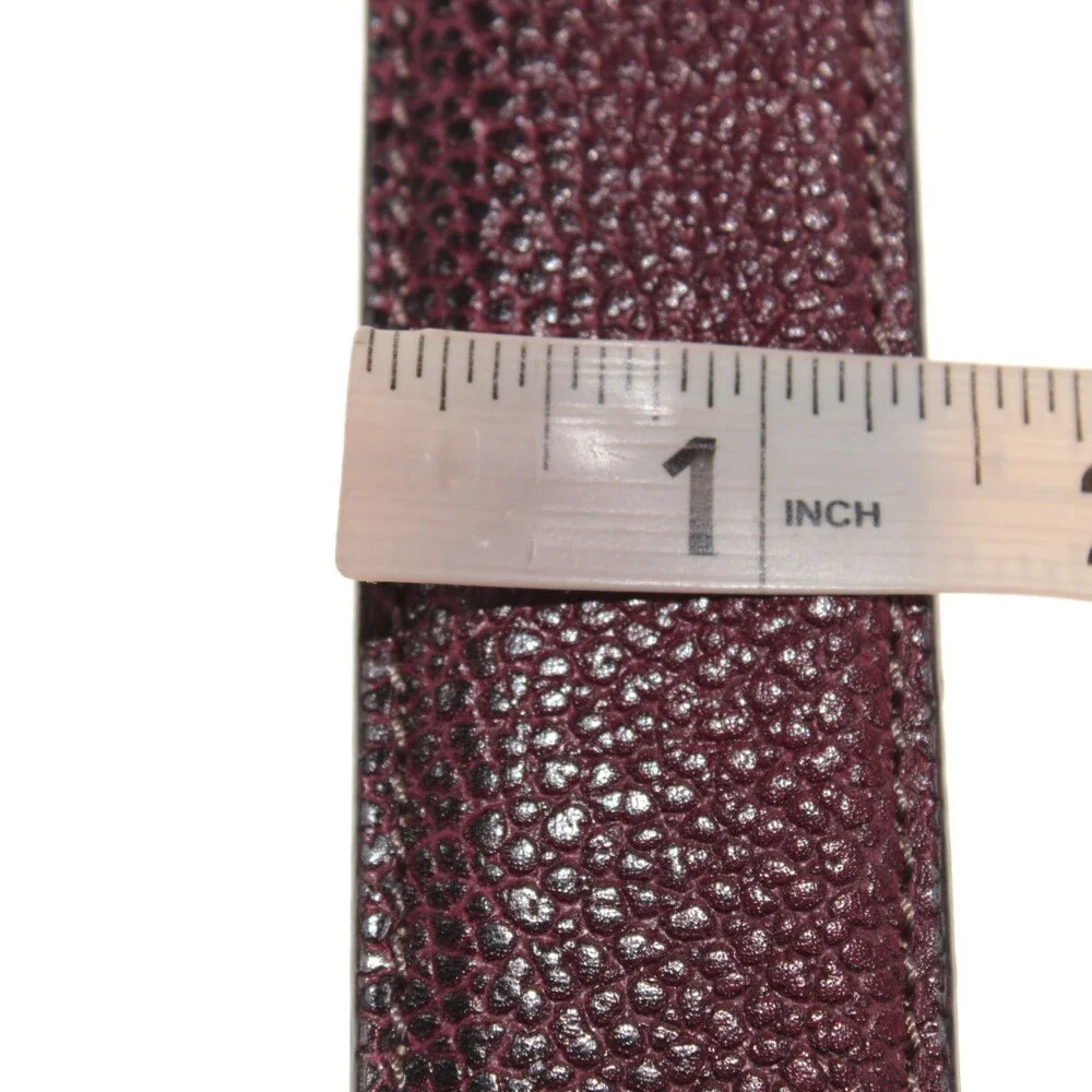Di Bianco NWT Cut to Size Dress Belt In Dark Red Pebbled Leather One Size